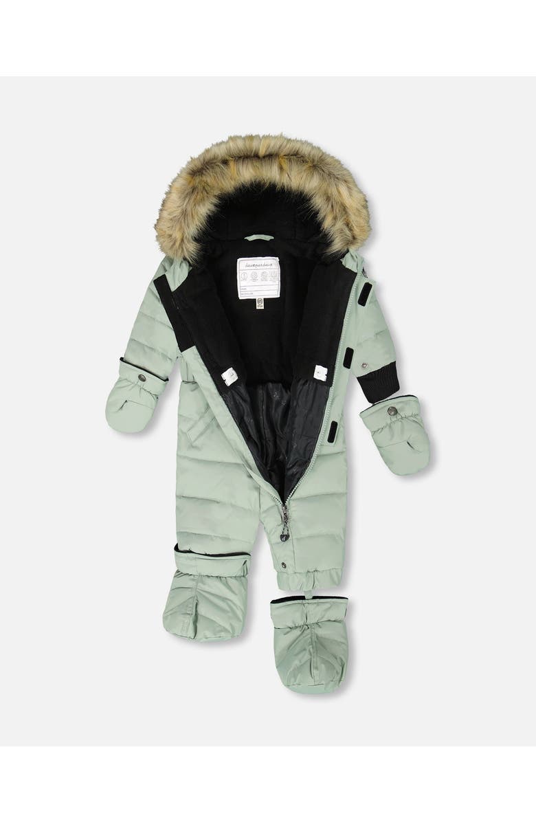 Deux par Deux One-Piece Original Puffy Snowsuit, Alternate, color, Sage Green