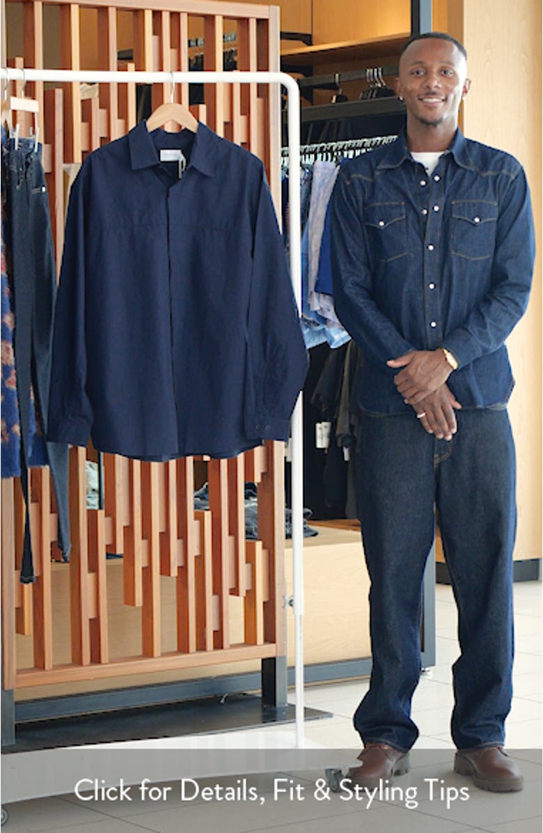 Oversize Formal Cotton Button-Up Shirt, sales video thumbnail