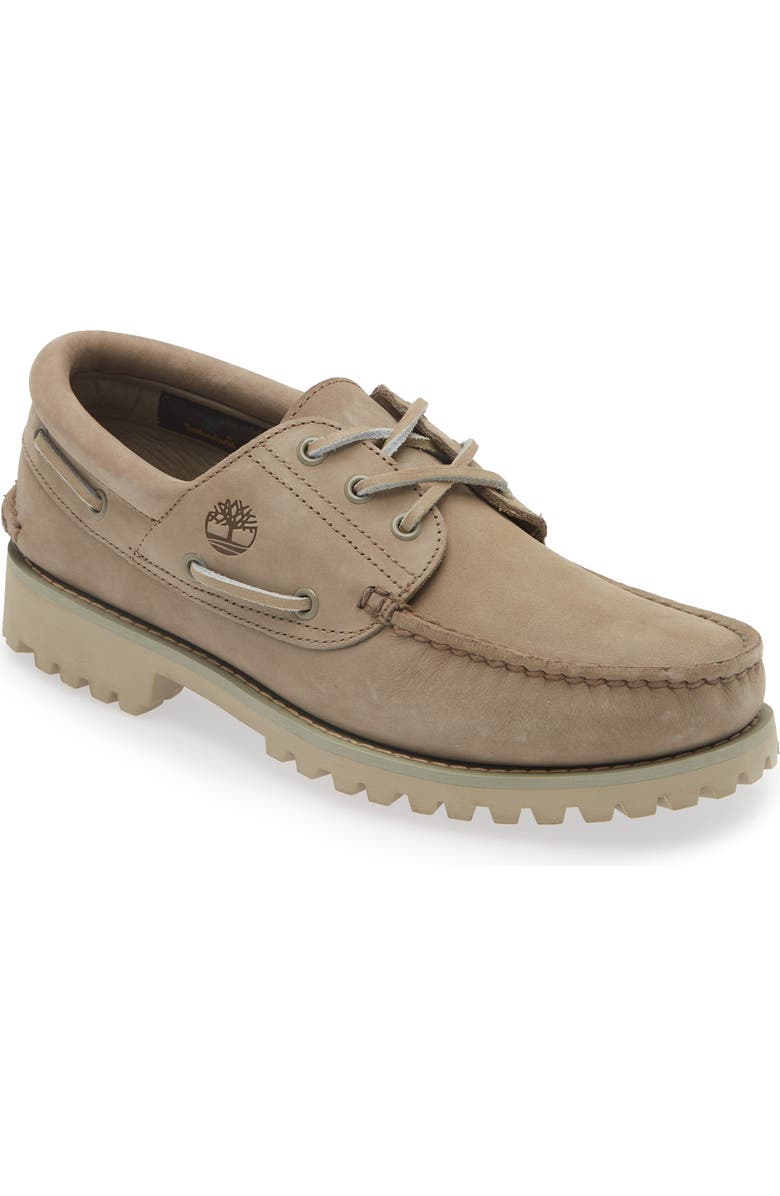 Timberland Authentic 3-Eye Lug Boat Shoe, Main, color,