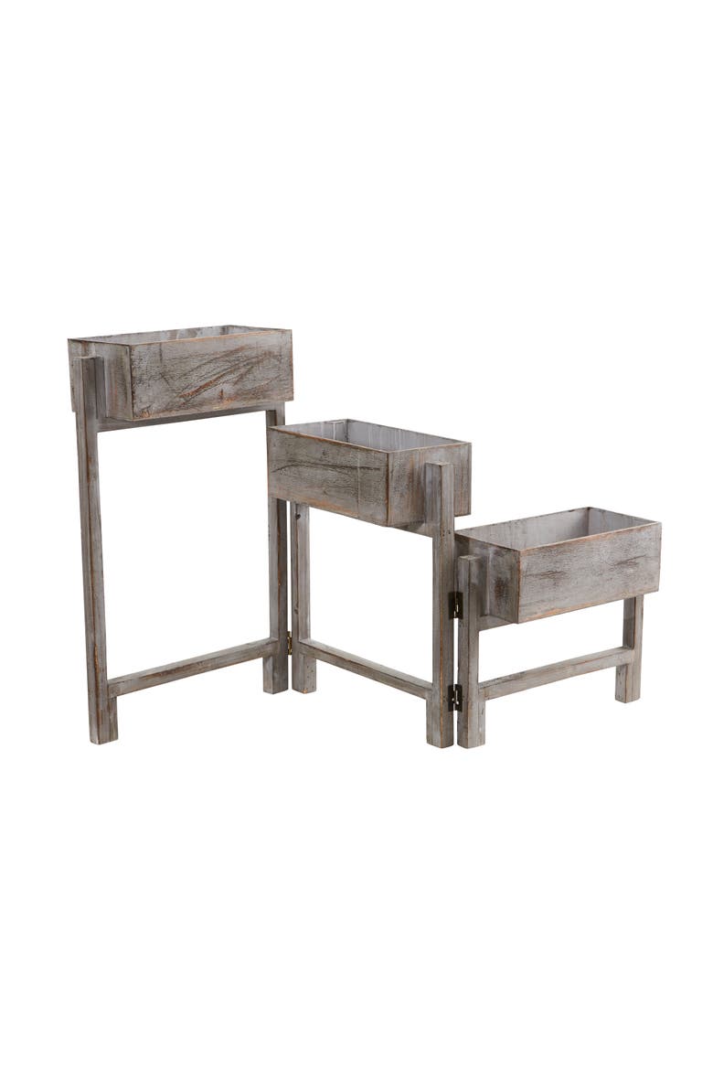3.5-ft Gray Washed Expandable Decorative Planter, Main, color, Gray