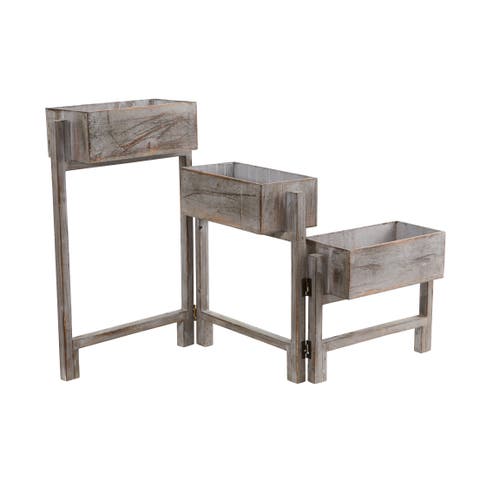 3.5-ft Gray Washed Expandable Decorative Planter