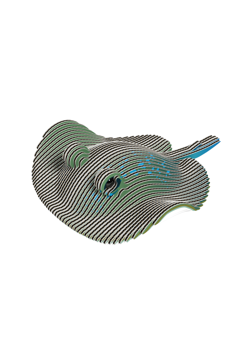 Stingray 3D Puzzle, Alternate, color, No Color