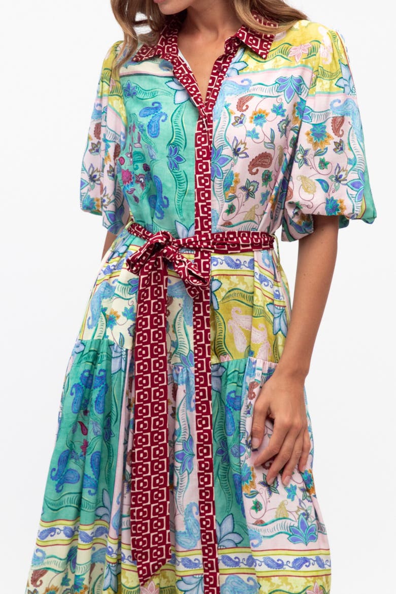 Garden Mosaic Maxi Dress, Alternate, color, Blue