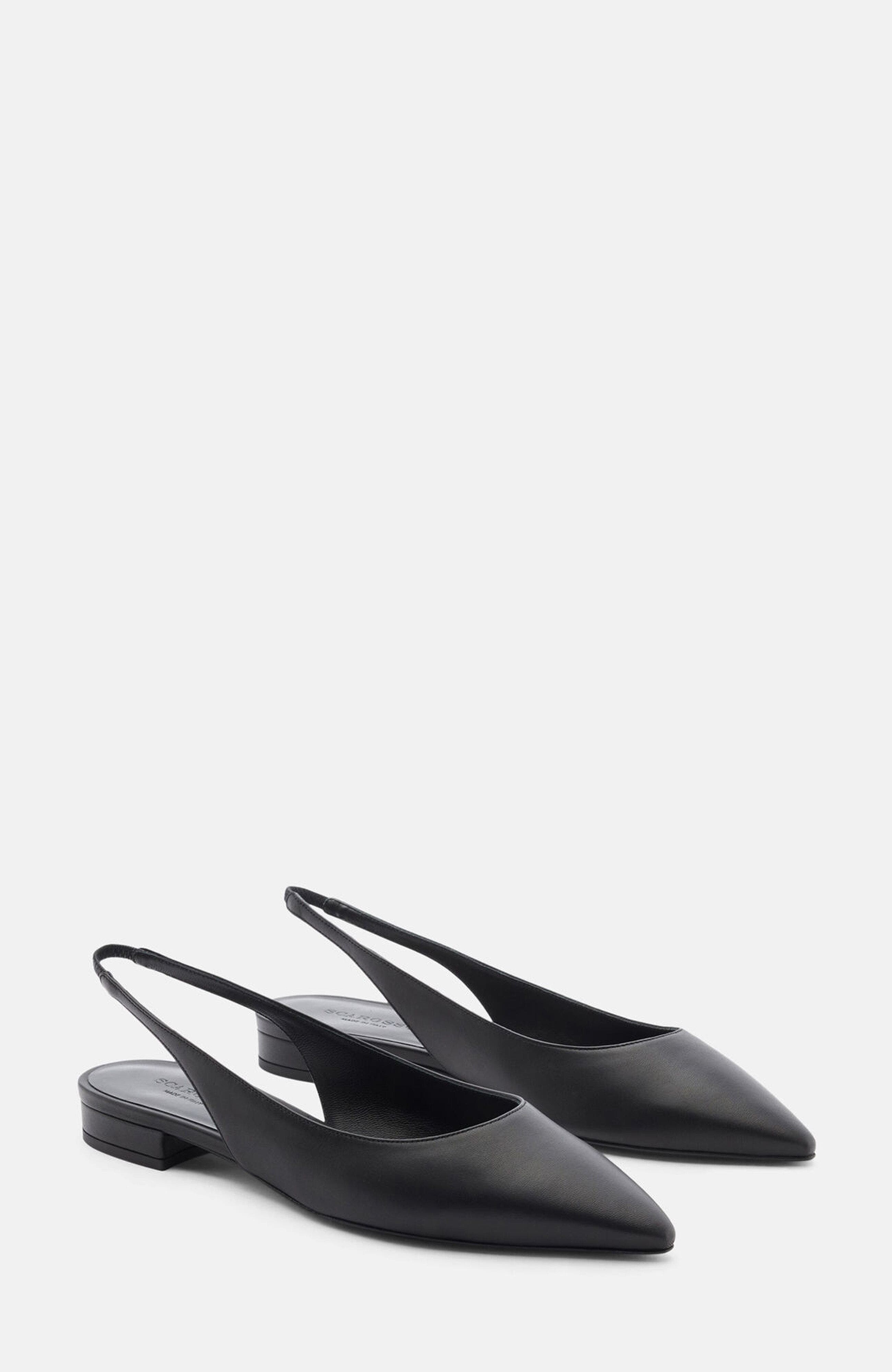 SCAROSSO Viviana Ballerinas, Main, color, Black - Calf