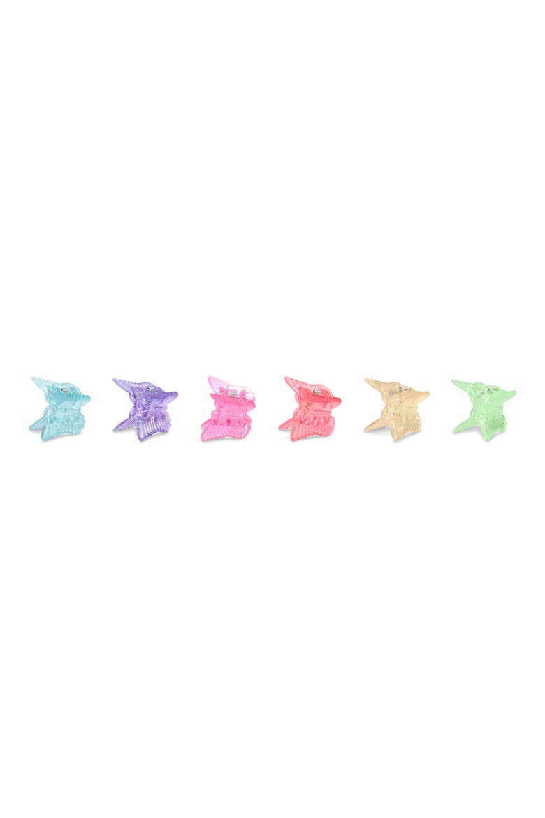 Kids' Mini Butterfly Hair Clip Pack, Alternate, color, MULTI