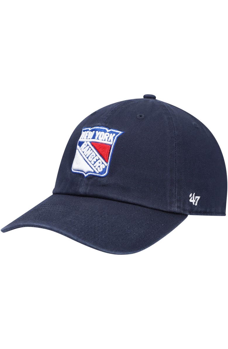 '47 Men's '47 Navy New York Rangers Clean Up Adjustable Hat, Main, color,