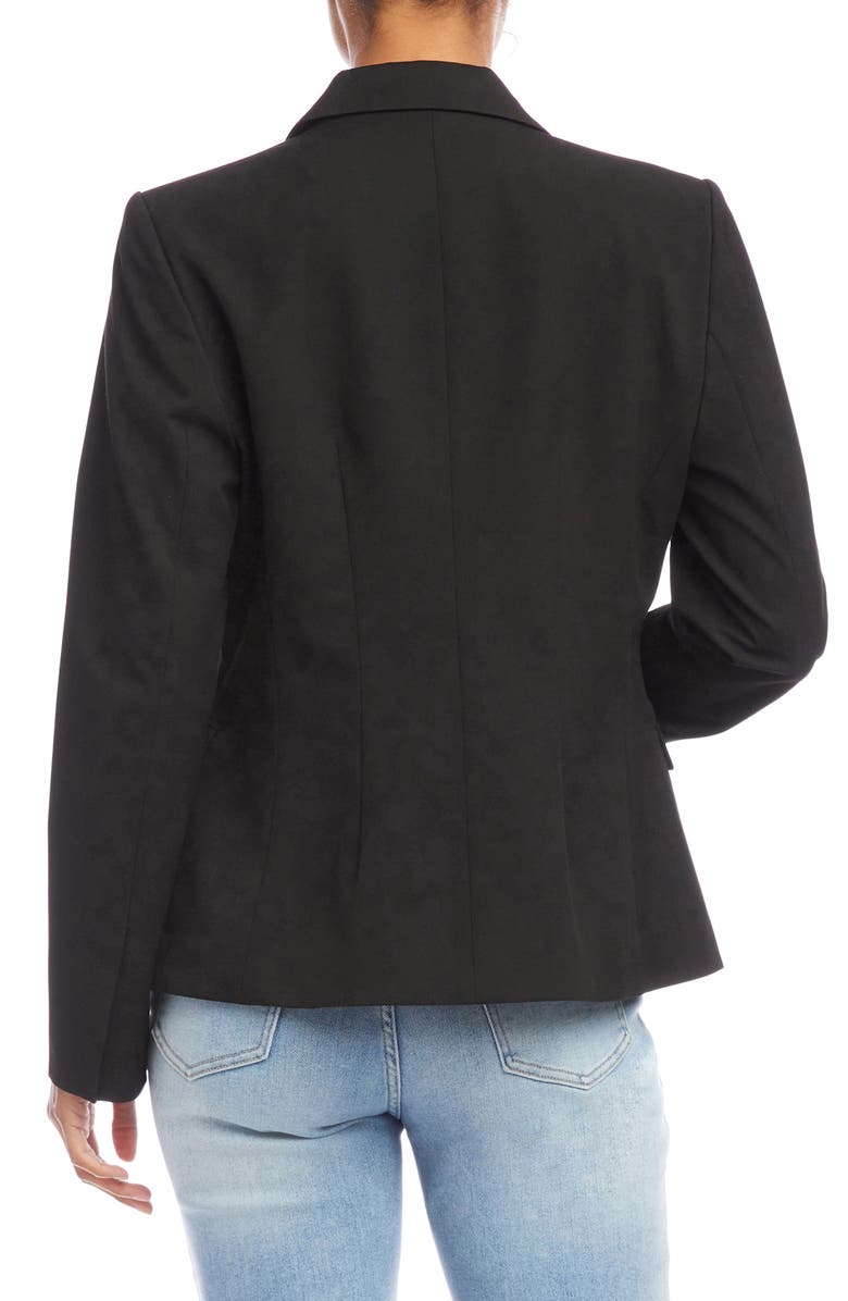 Karen Kane Double Breasted Blazer, Alternate, color, Black