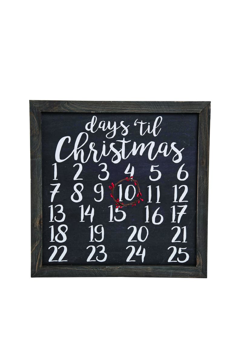 Transpac Christmas Advent Countdown with Magnetic Wreath, Main, color, Multicolored
