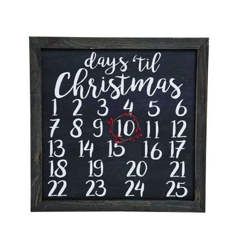 Christmas Advent Countdown with Magnetic Wreath
