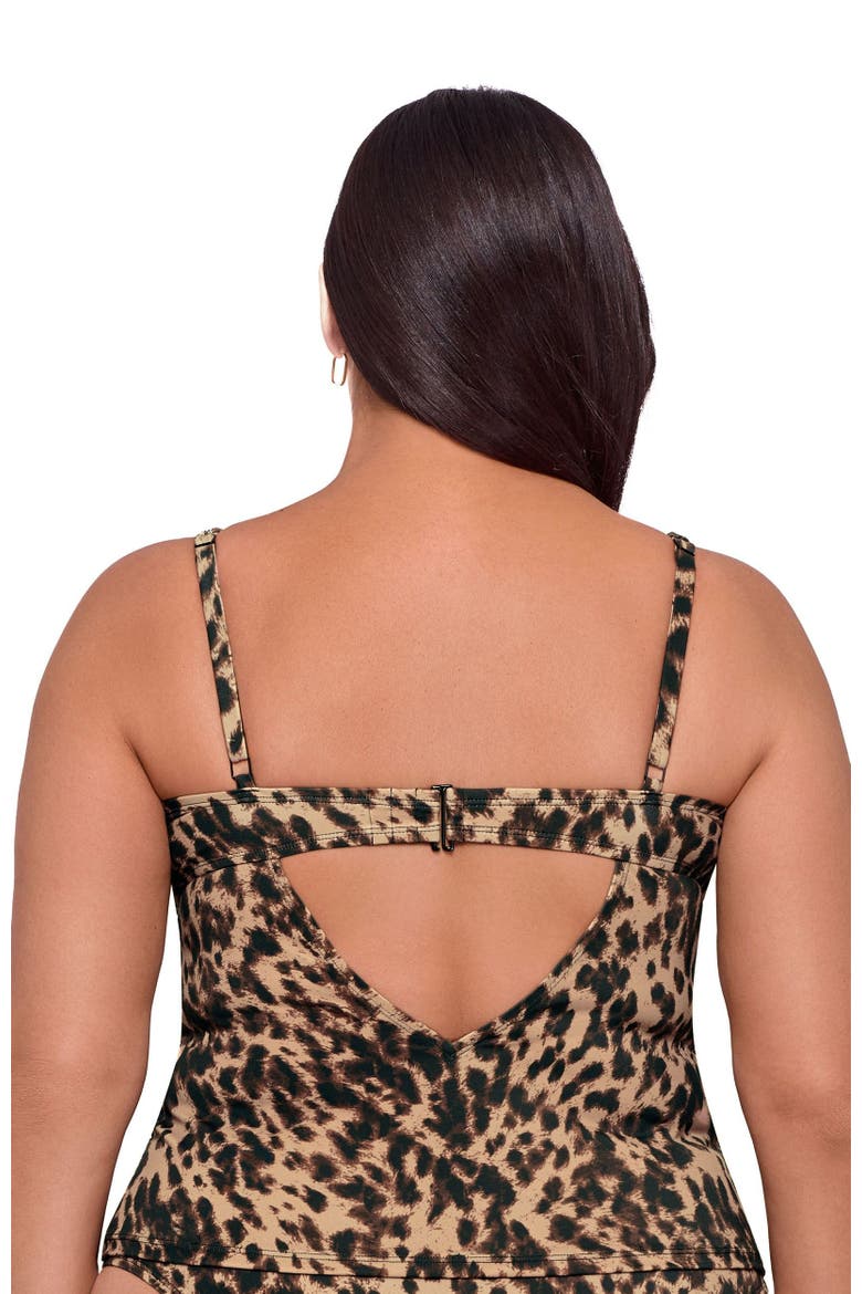 Supportive and Sculpting U-Wire Adjustable Tankini Swimsuit Top, Alternate, color, Dolce Leopard
