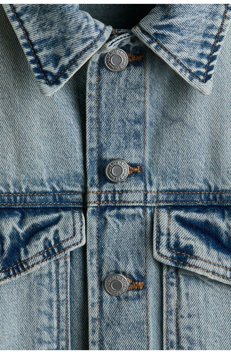 H&M Denim Jacket, Alternate, color, Washed Denim Blue