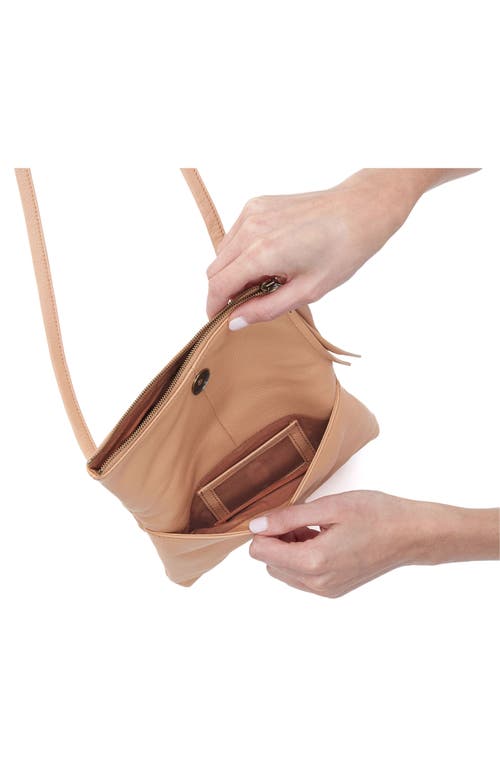 Hobo Small Grant Leather Crossbody Bag In Porcini