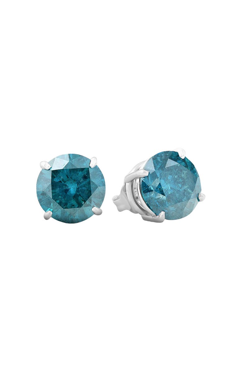 Bliss Diamond 4.03 Ct Blue Diamond Studs 14k Gold Lab Grown, Alternate, color,