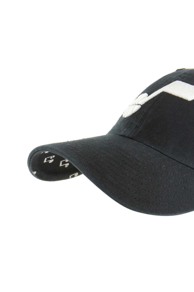 Women's '47  Black Utah Jazz Confetti Undervisor Clean Up Adjustable Hat, Alternate, color, Black