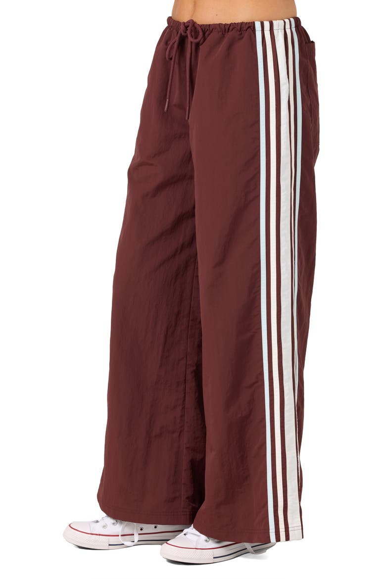 Blaine Striped Wide Leg Pants, Alternate, color, CHOCOLATE