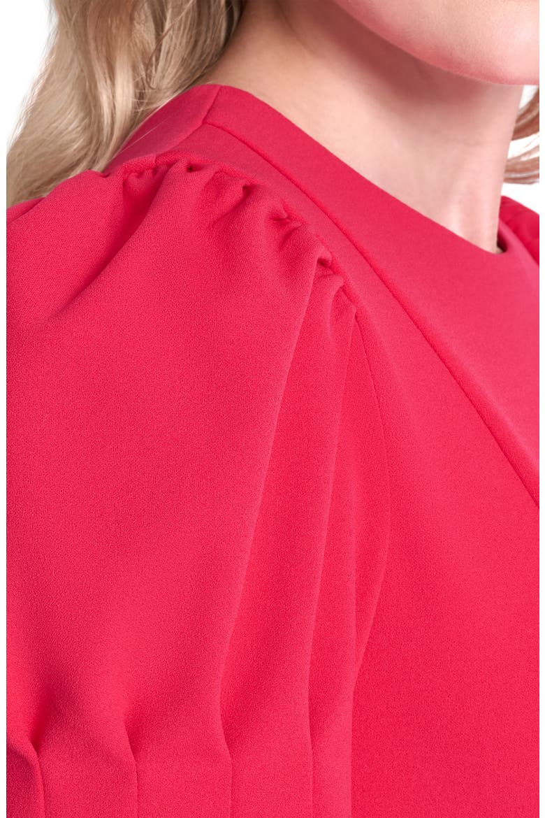 Puff Sleeve Sheath Dress, Alternate, color, LIPSTICK