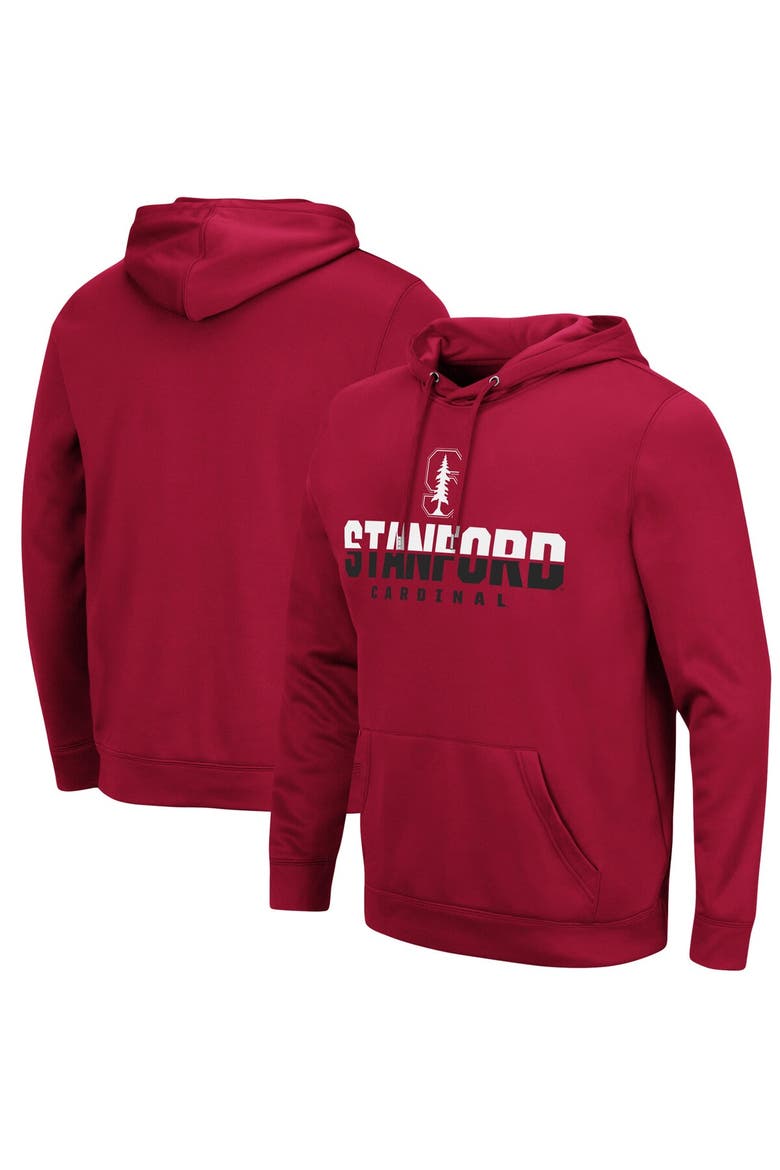 Men's Colosseum Cardinal Stanford Cardinal Lantern Pullover Hoodie, Main, color, Cardinal