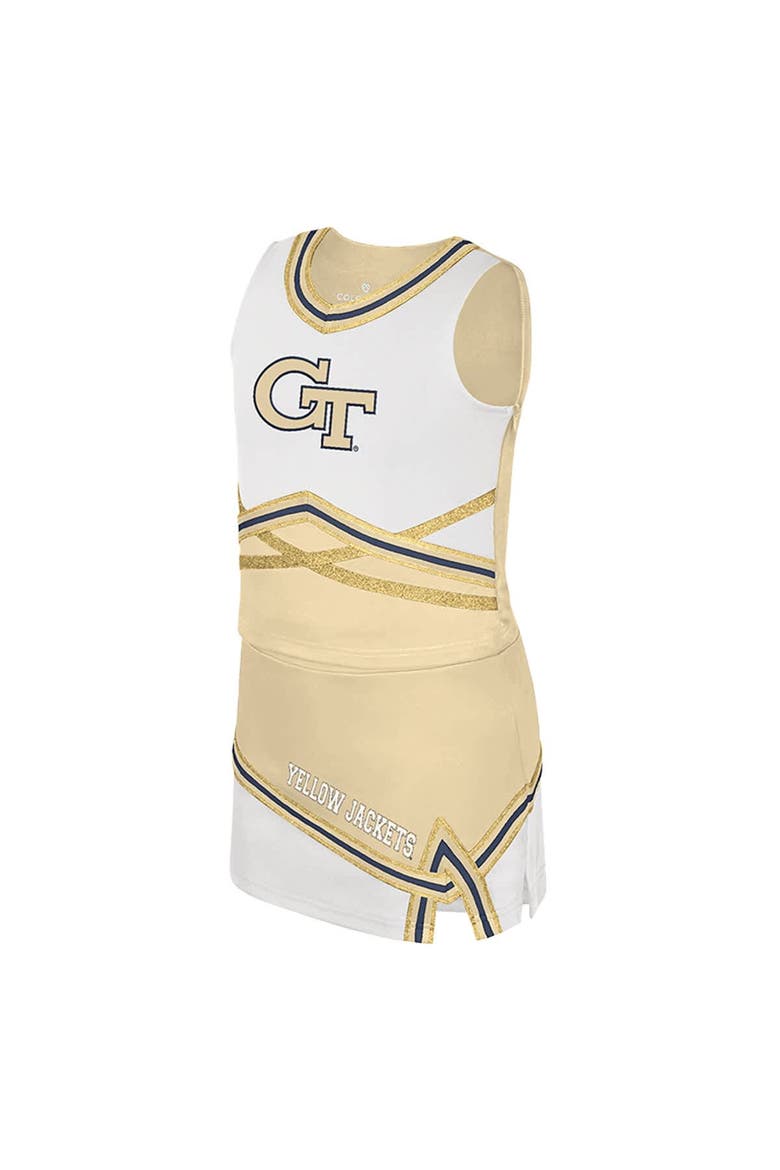 Girls Youth Colosseum Gold Georgia Tech Yellow Jackets Lollipop Park Cheer Two-Piece Set, Alternate, color, Gold