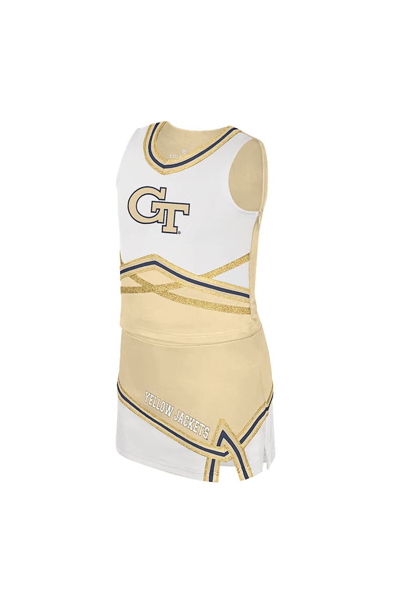 COLOSSEUM Girls Youth Colosseum Gold Georgia Tech Yellow Jackets Lollipop Park Cheer Two-Piece Set, Alternate, color, Gold