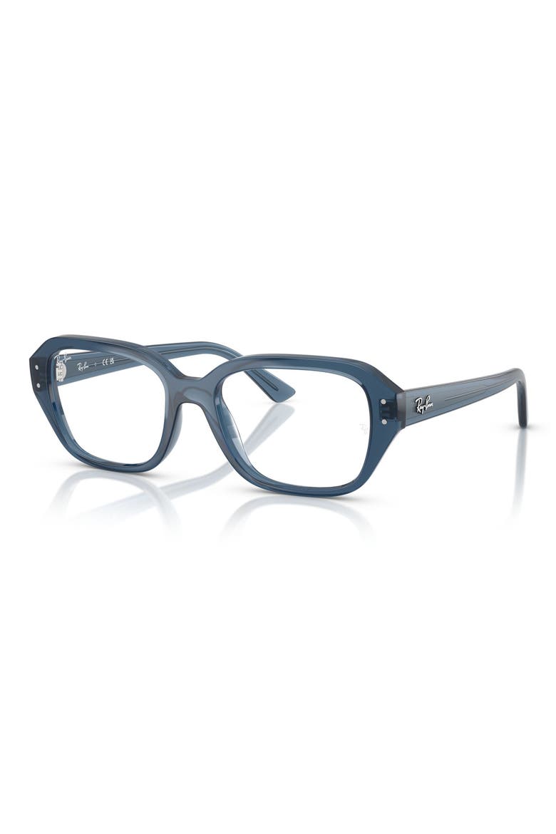 51mm Square Optical Glasses, Alternate, color, LIGHT BLUE