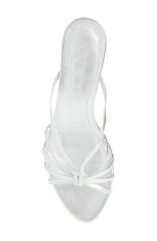 Aeyde 55mm Abby Metallic Leather Sandals