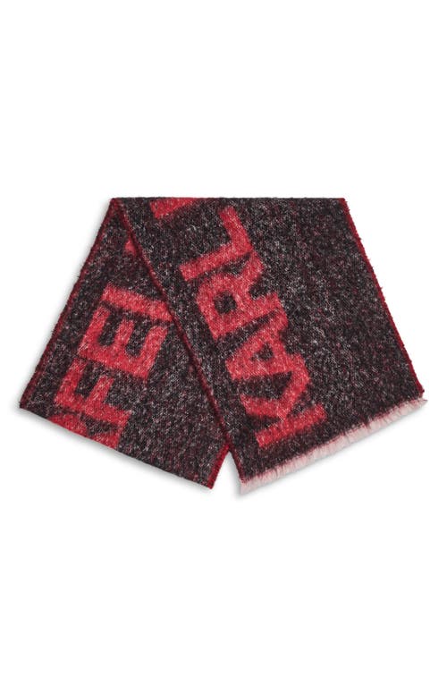 Karl Lagerfeld Paris Logo Fluffy Blanket Scarf In Red
