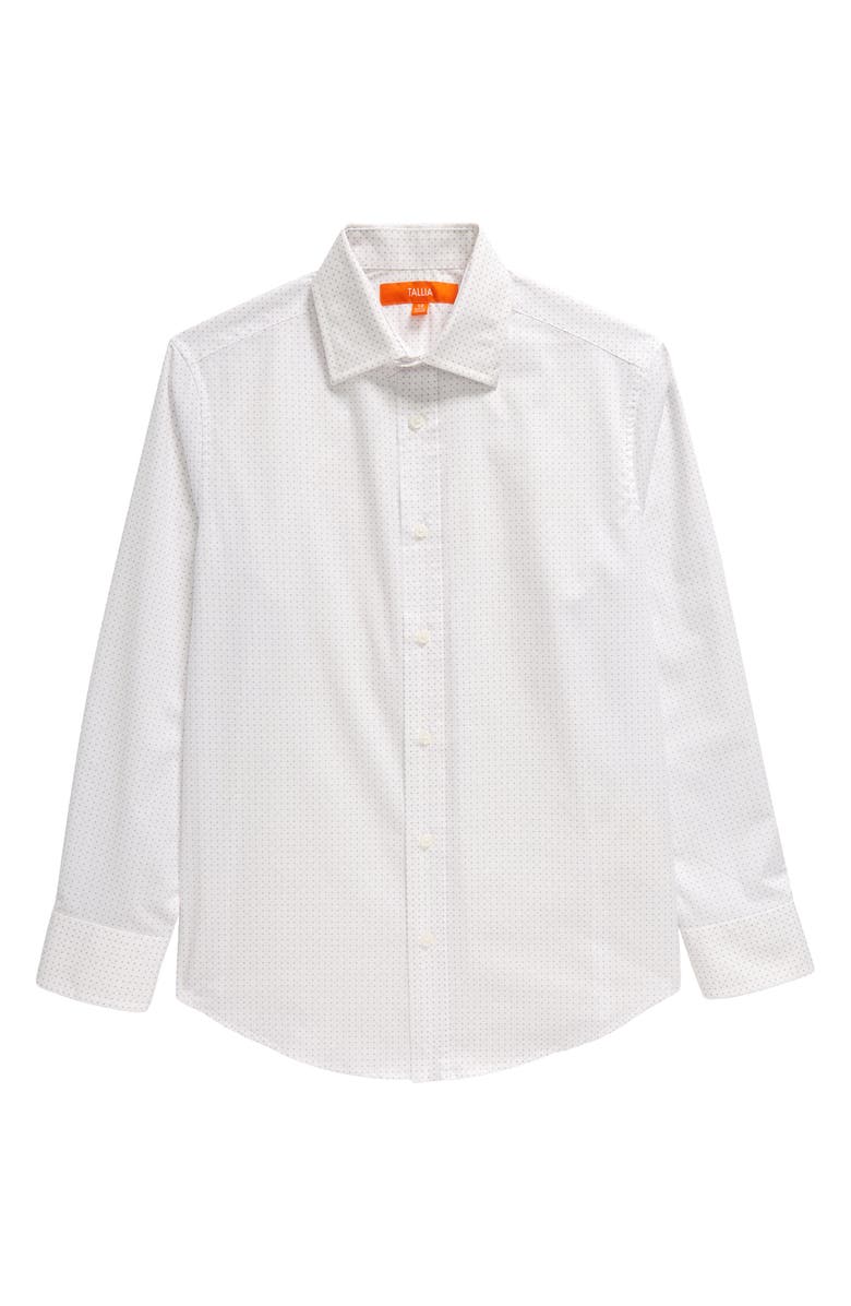 Tallia Kids' Polka Dot Dress Shirt, Main, color,