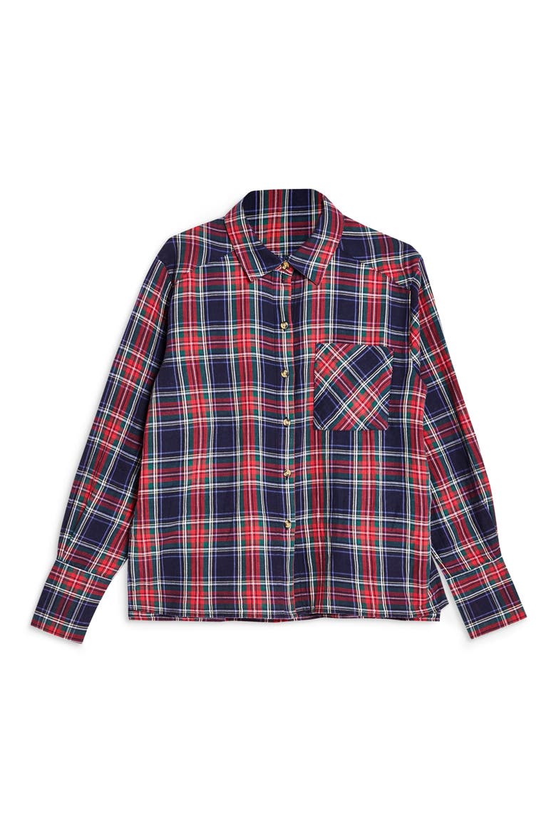 Pacey Washed Check Plaid Shirt, Alternate, color, NAVY BLUE MULTI