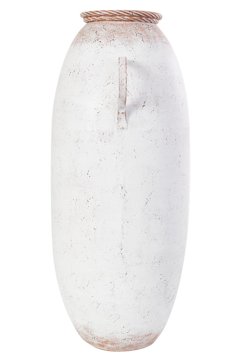 Metal Vase, Alternate, color, WHITE