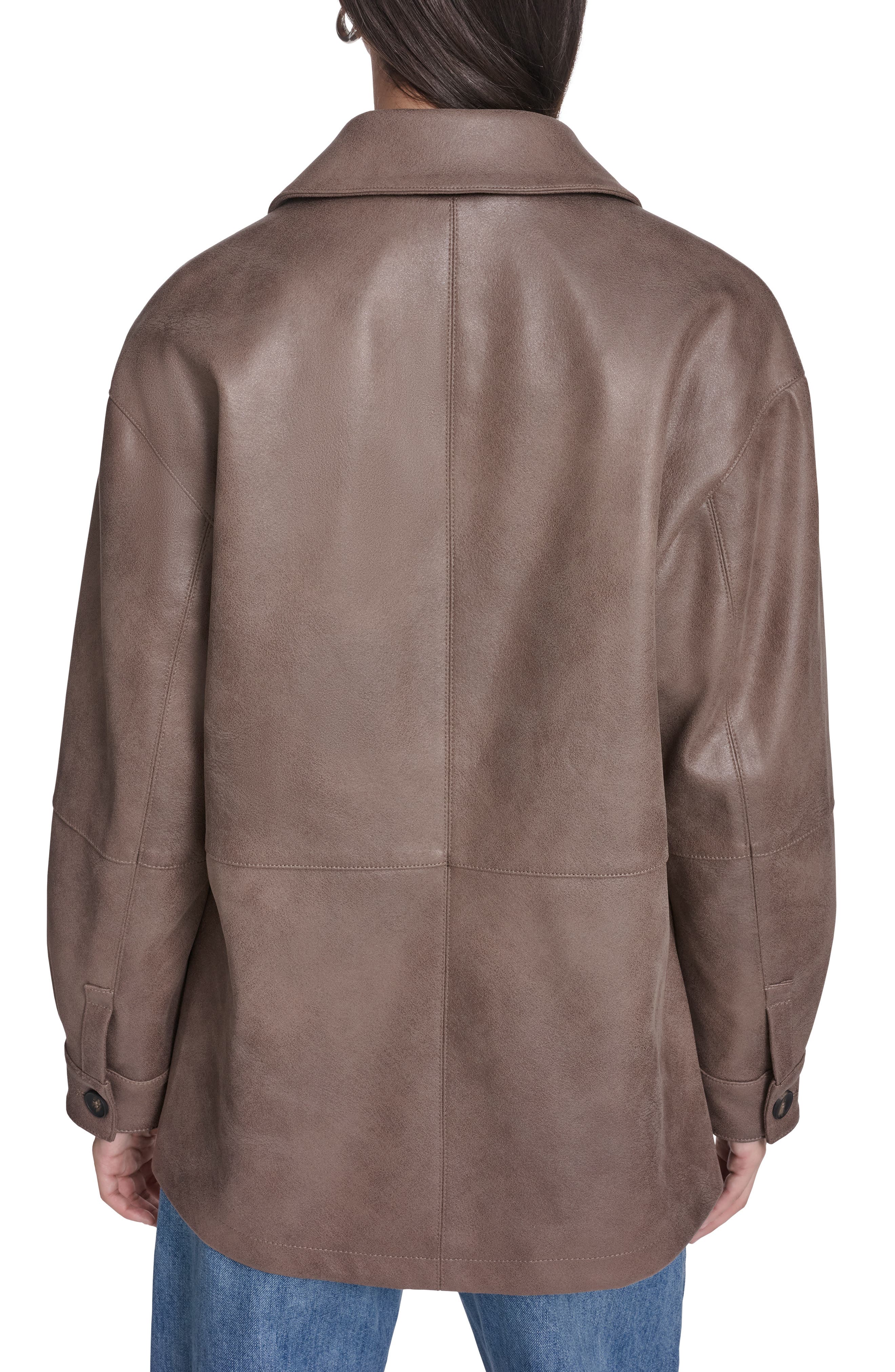Water Resistant Faux Leather Coat - image 4