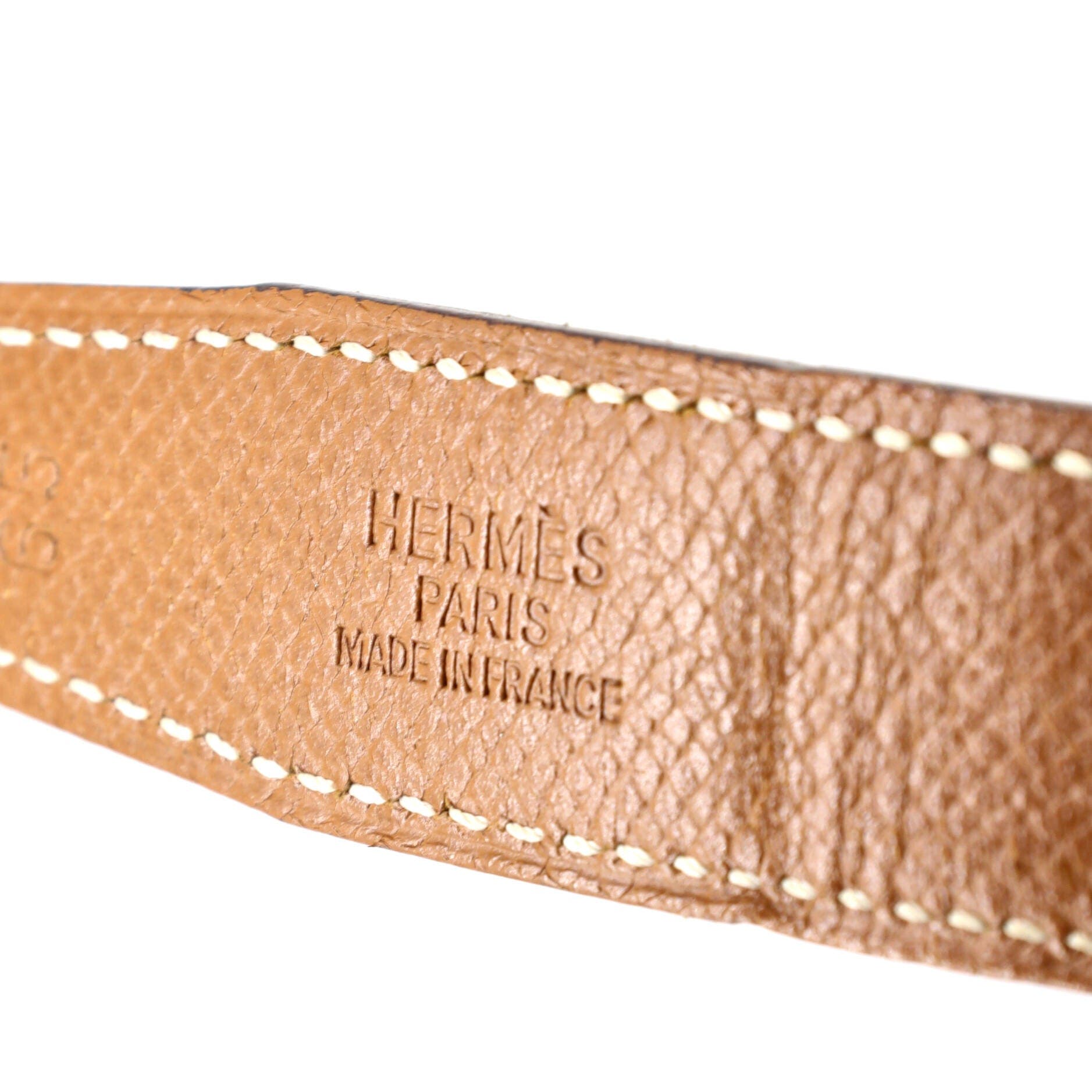 Pre-Owned Hermes Constance Reversible Belt Leather Thin, Alternate, color, Brown