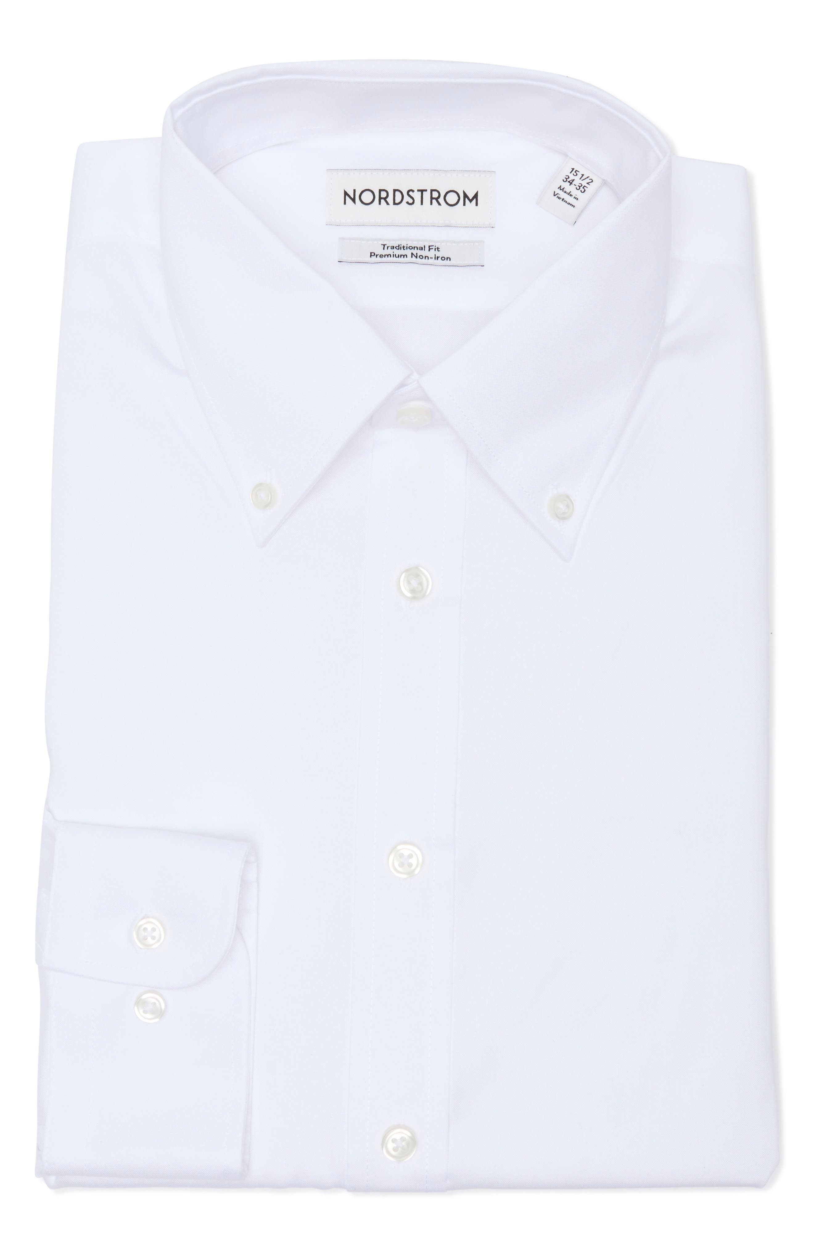 nordstrom dress shirt size chart Traditional Fit Non-Iron Cotton Button-Down Dress Shirt (Men)