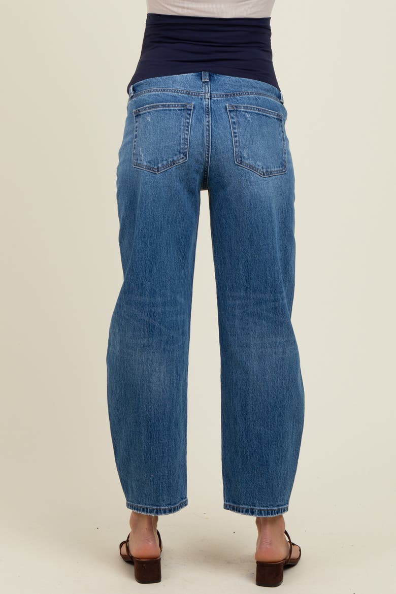 Vintage Wash Ankle Straight Leg Maternity Jeans, Alternate, color, Blue