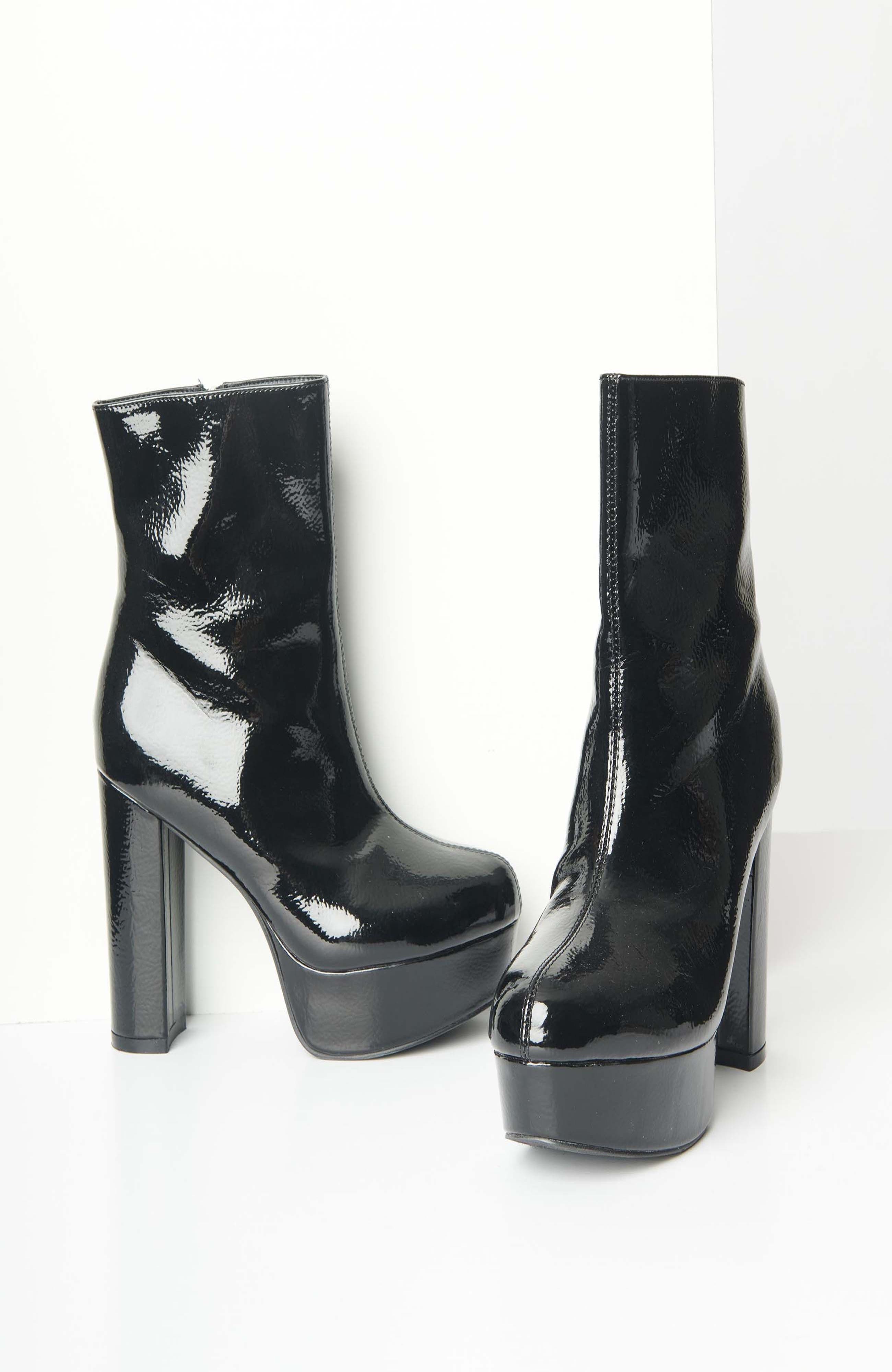 Unique Vintage Platform Heel Ankle Boots, Main, color, 