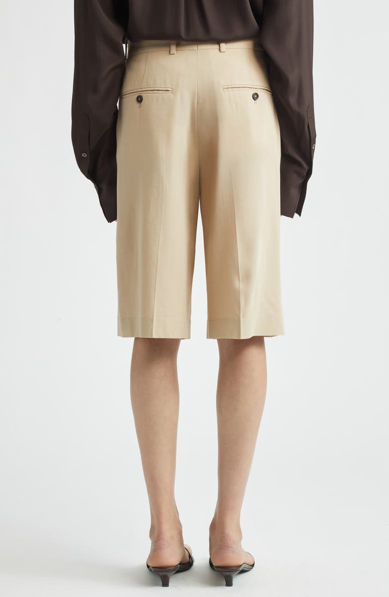 TOTEME Tailored Wide Leg Shorts, Alternate, color, Overcast Beige