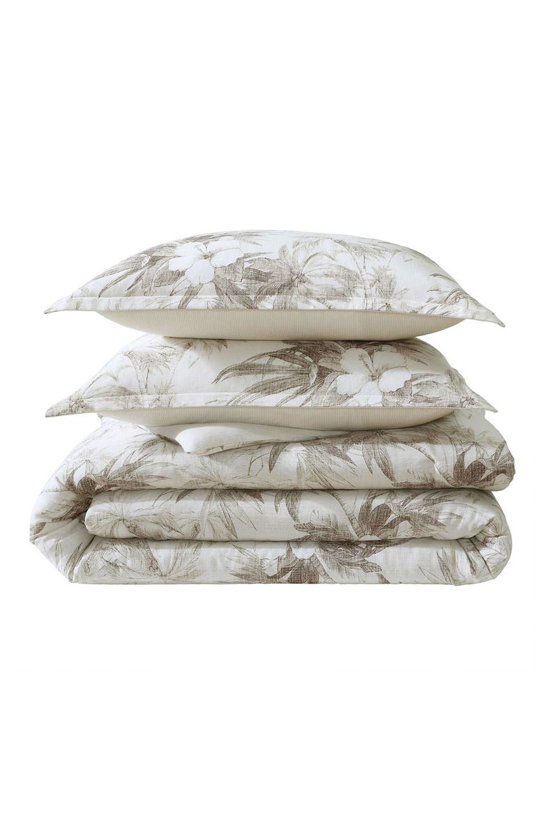 Beachway Blooms Comforter & Pillow Sham Set, Main, color, BEIGE