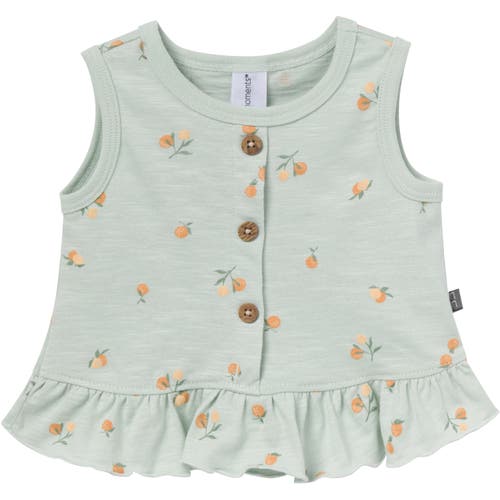 Shop Modern Moments™ By Gerber Sleeveless Peplum Tops And Shorts Set In Lt Sky Oranges/tan