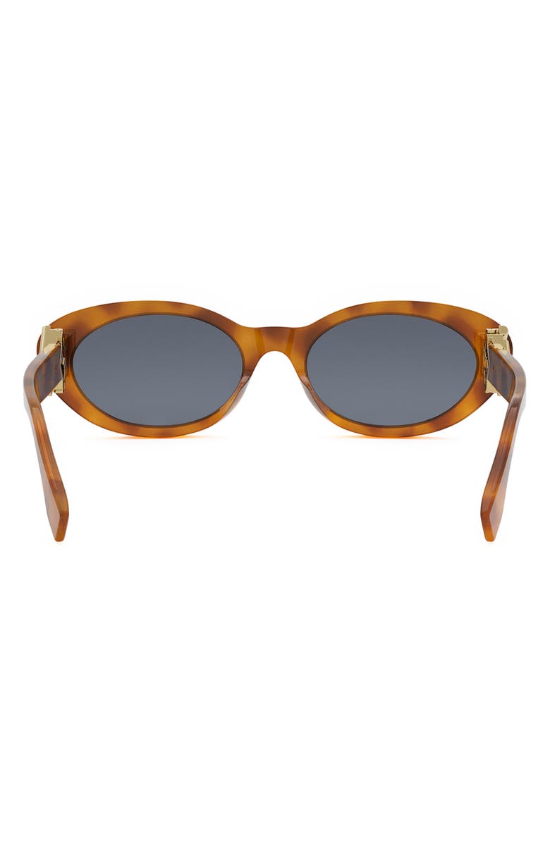 Fendi 'Fendi Diamonds 53mm Oval Sunglasses, Alternate, color, Havana/ Other / Blue