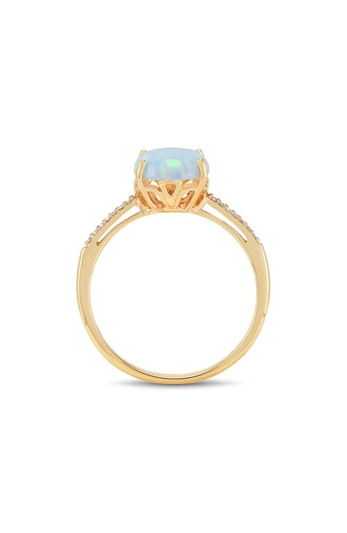 Frankie & Zoe Lab Created Opal Ring In Gold