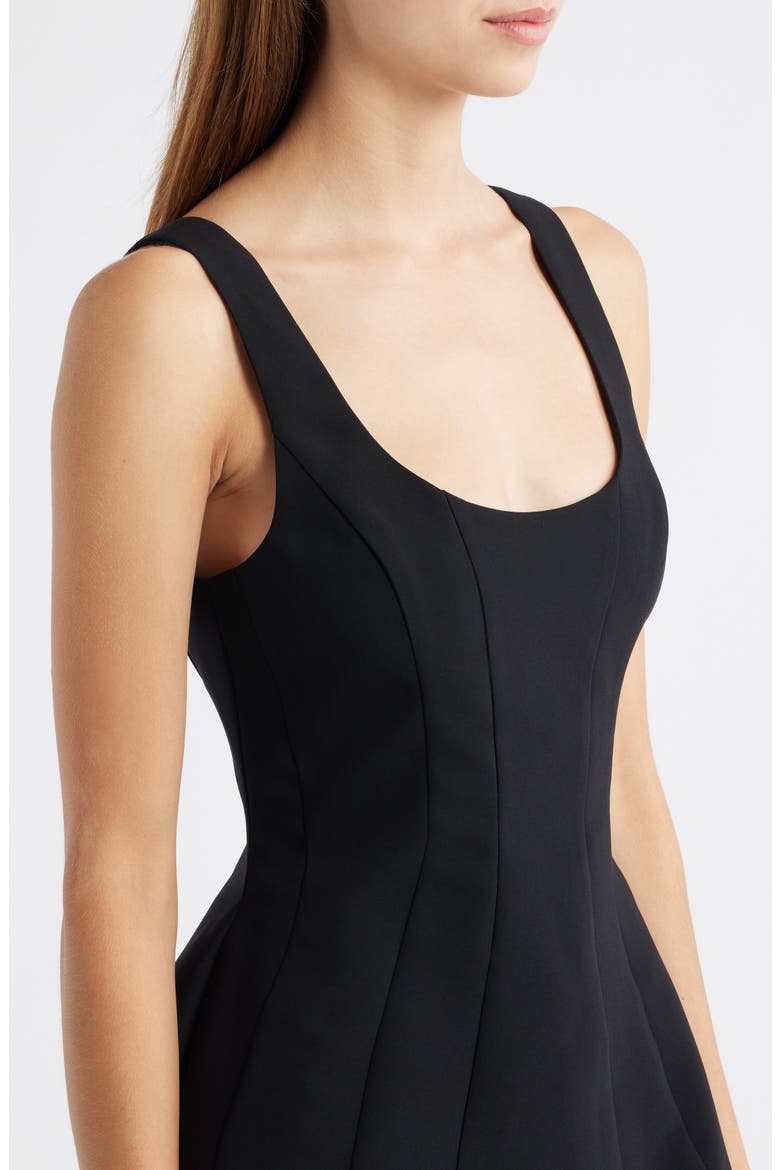 Empire Layered Cocktail Minidress, Alternate, color, BLACK