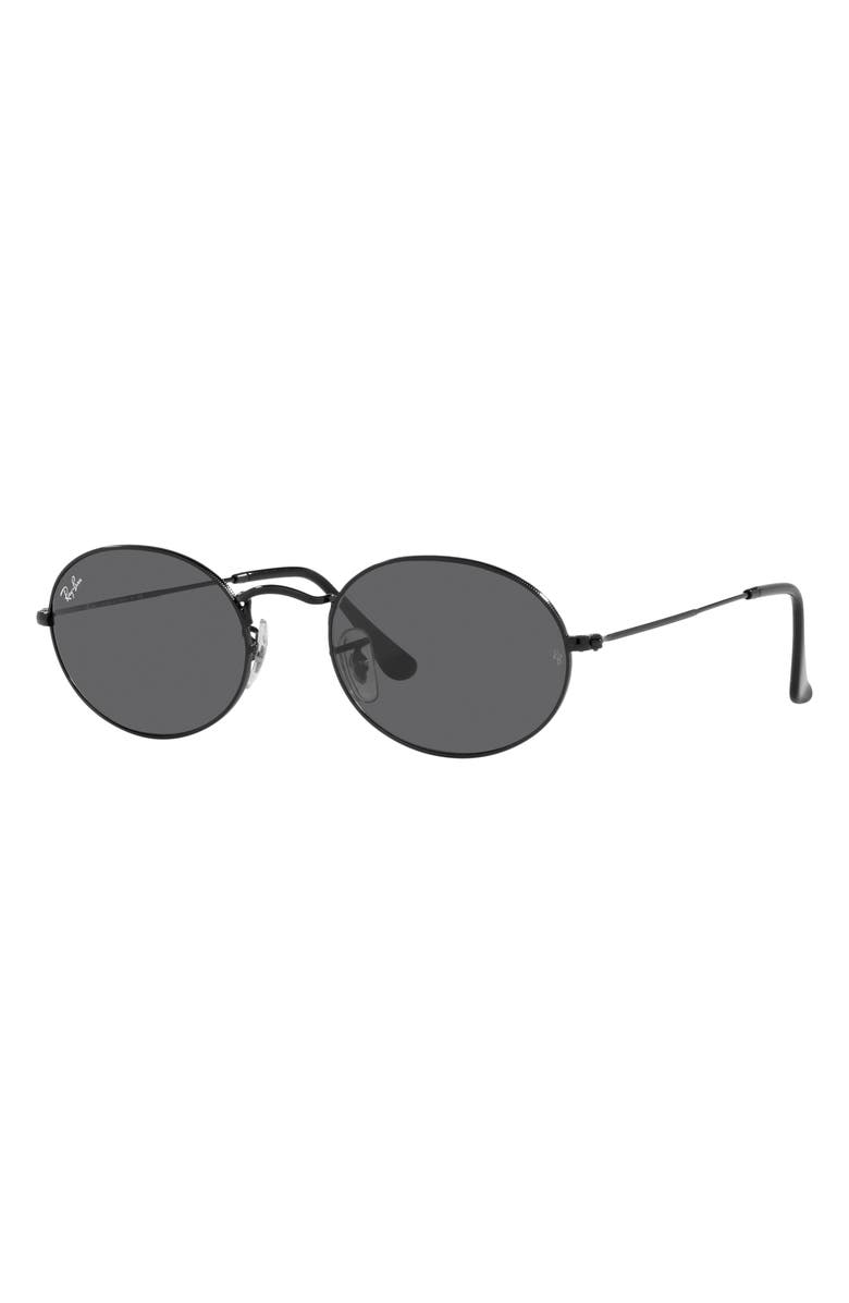 Ray-Ban Oval 51mm Sunglasses, Alternate, color, Black