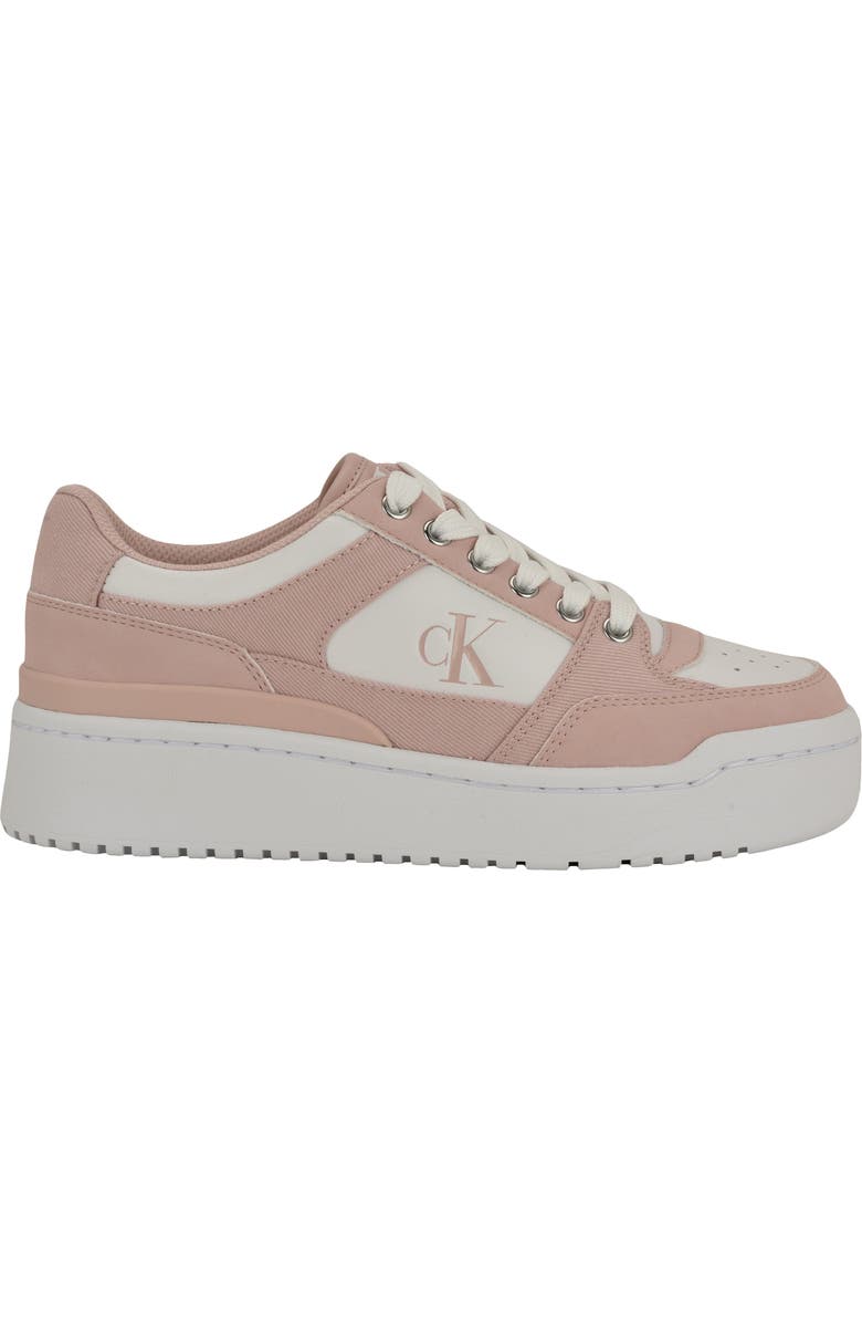 Calvin Klein Alondra Platform Sneaker, Alternate, color, Light Pink Denim/ White