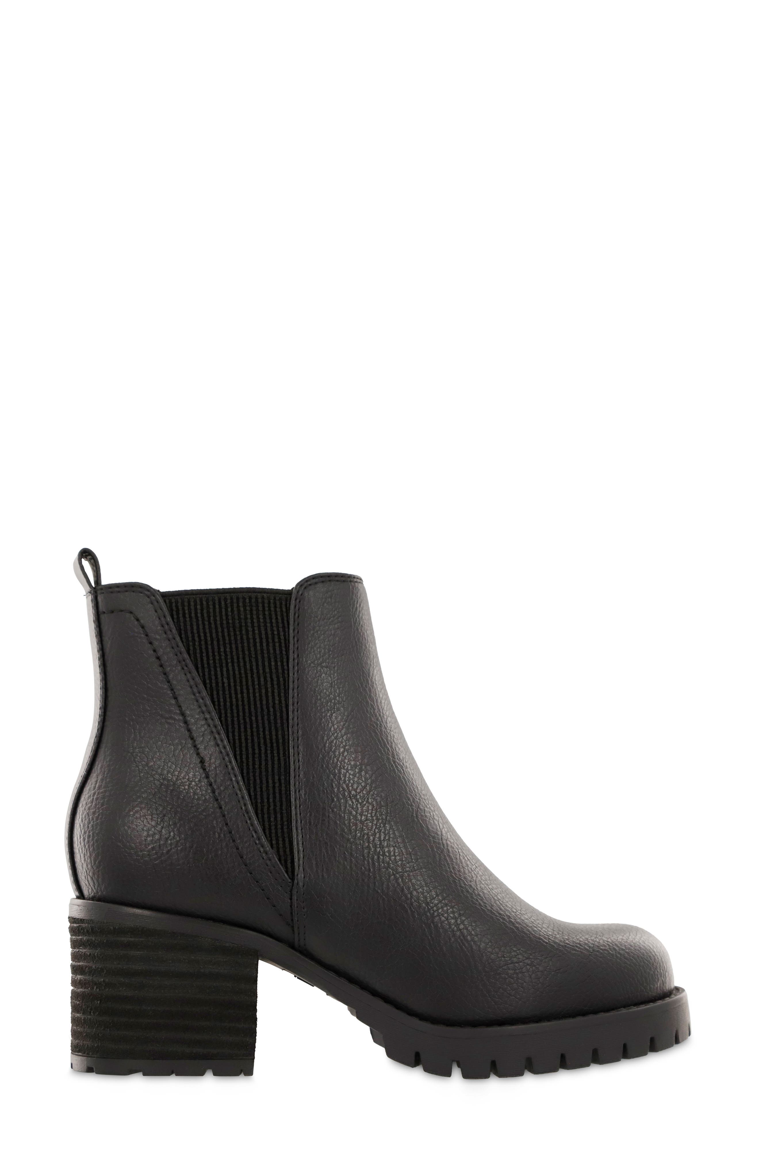 MIA Jody Lug Sole Platform Chelsea Boot, Alternate, color, Black