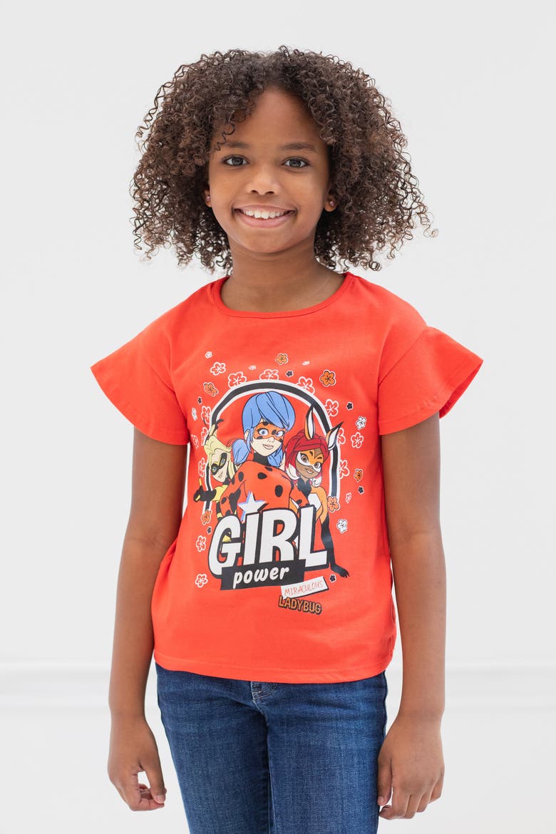 3-Pack T-Shirts, Alternate, color, Pink Black Red Orange