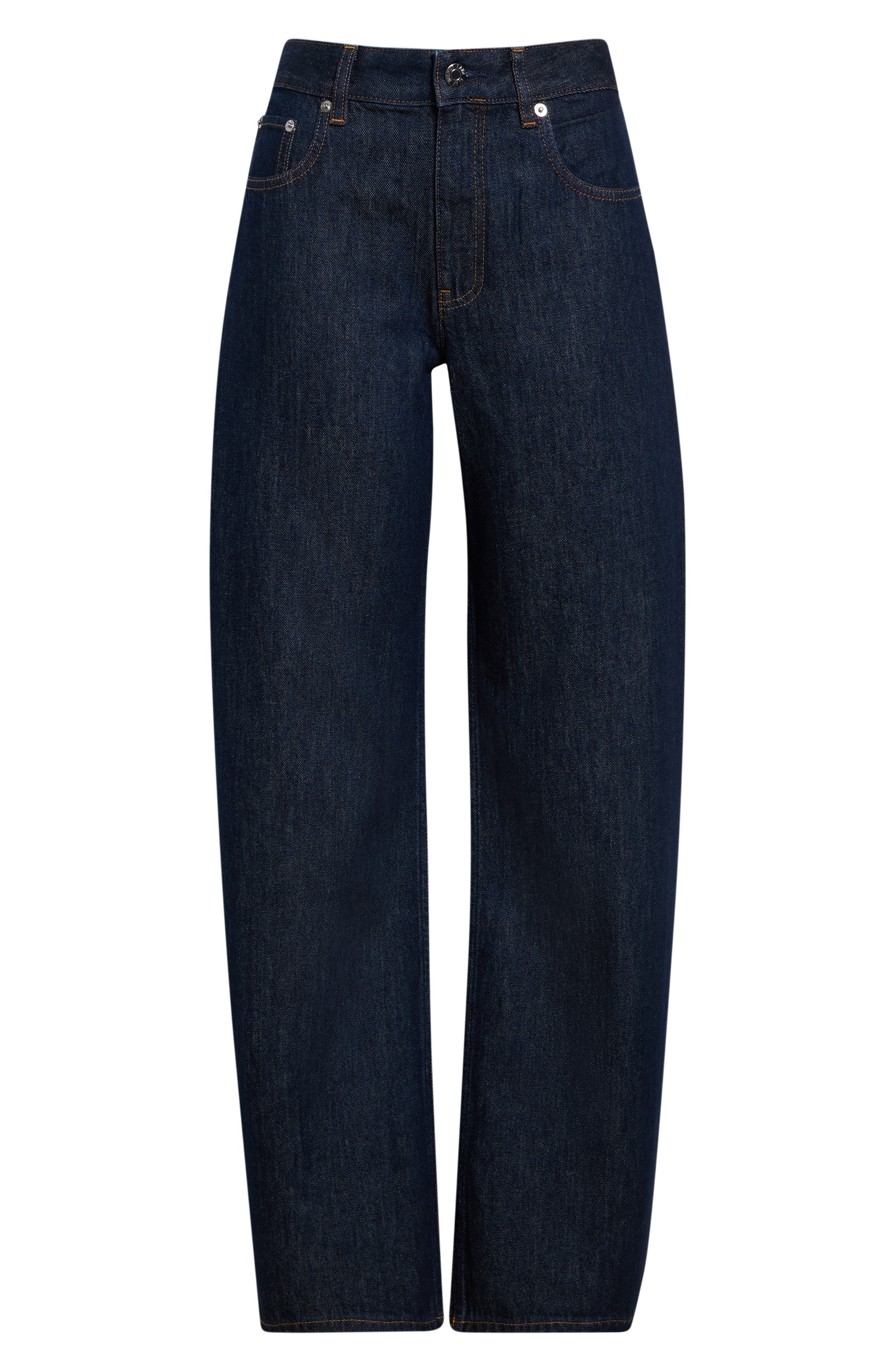 Helmut Lang Saddle Wide Leg Jeans In Blue