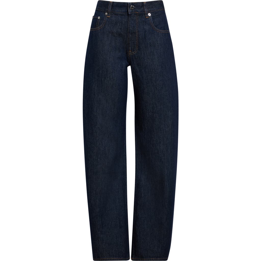 Helmut Lang Saddle Wide Leg Jeans In Blue