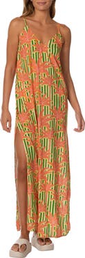 Maaji Blooming Stripes Debbie Cover-Up Maxi Dress