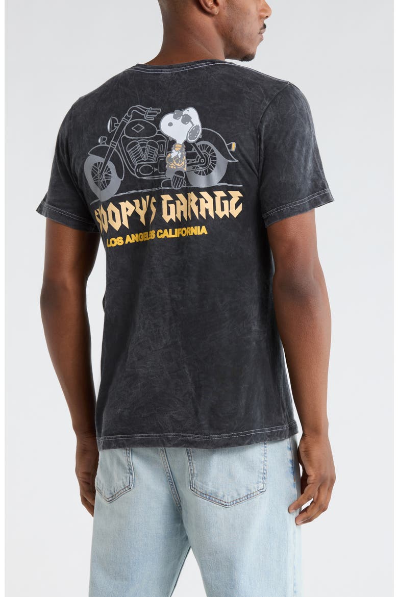 Peanuts® Snoopy's Garage Cotton Graphic T-Shirt, Alternate, color, BLACK