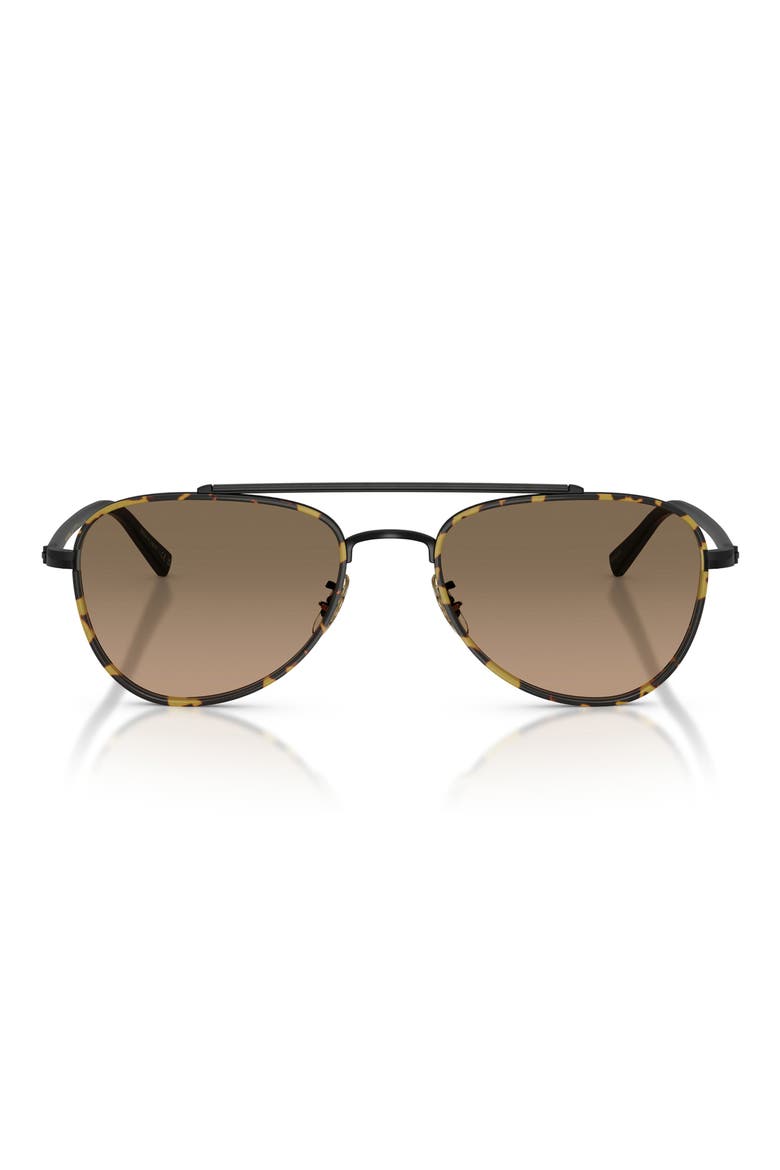 52mm Sacoye Polarized Pilot Sunglasses, Main, color, MATTE BLACK / SANDSTONE