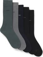 BOSS Assorted 2-Pack Solid Cotton Blend Dress Socks